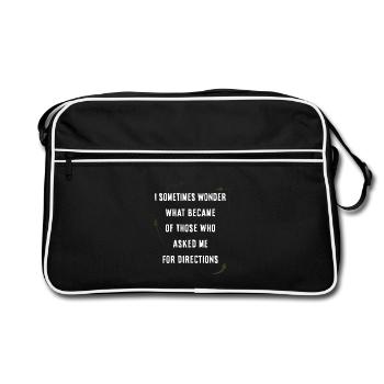 Asking for directions - Retro Bag - black/white - Front