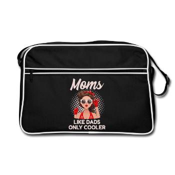 Coole Mama Retro Vintage Motiv 50er 60er Jahre - Retro Tasche - Schwarz/Weiß - Vorne