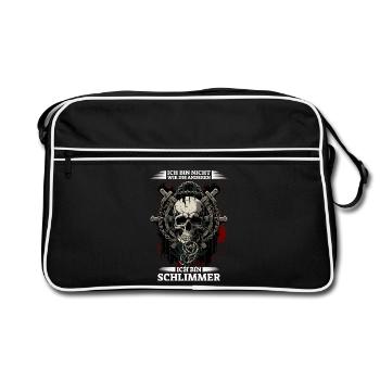 Ich bin nicht wie die anderen - Ich bin schlimmer - Retro Tasche - Schwarz/Weiß - Vorne