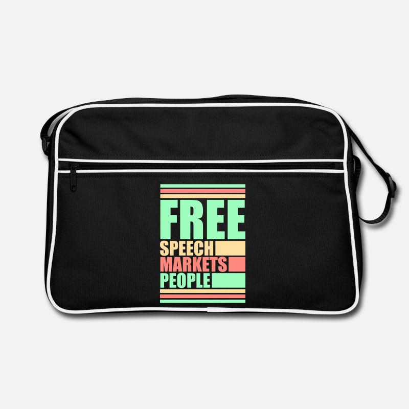 Marché de la liberté d’expression Peuple Libertarian Freedom Logo Sac Retro