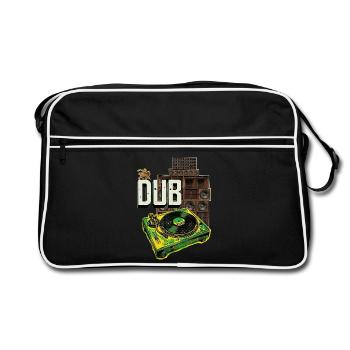 Dub Reggae Soundsystem Turntable - Retro Bag - black/white - Front