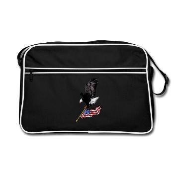 USA Eagle - Sac Retro - noir/blanc - Devant