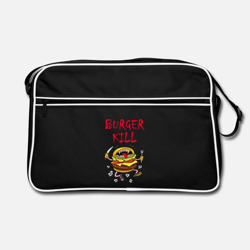 Fleischfresser Hamburger Retro Tasche