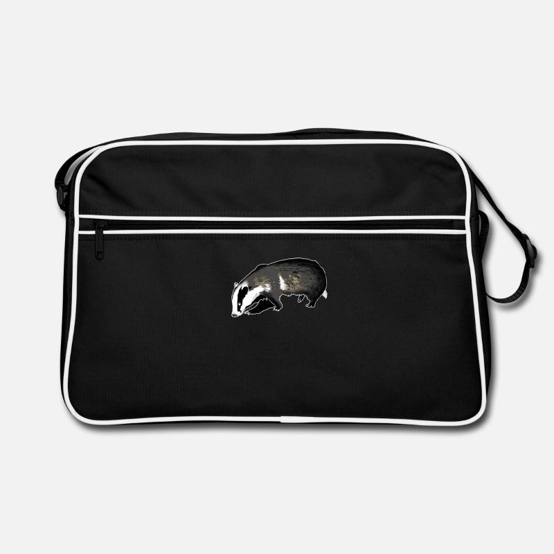 Dachs - Retro Tasche - Schwarz/Weiß