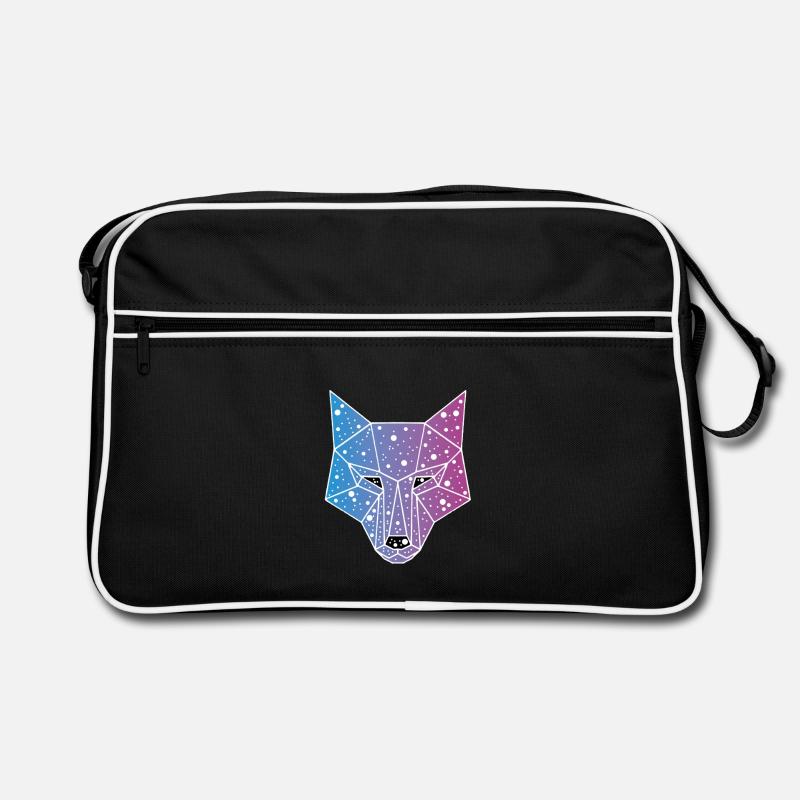Loup galactique - Sac Retro - noir/blanc