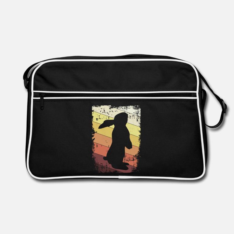 Lapin lapin - Sac Retro - noir/blanc