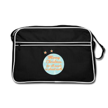 Vœux de Noël pour les fêtes mondiales - Sac Retro - noir/blanc - Devant