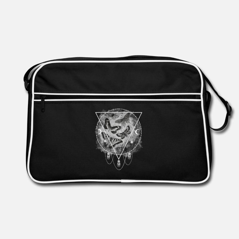 Schmetterlinge Vintage - Retro Tasche - Schwarz/Weiß