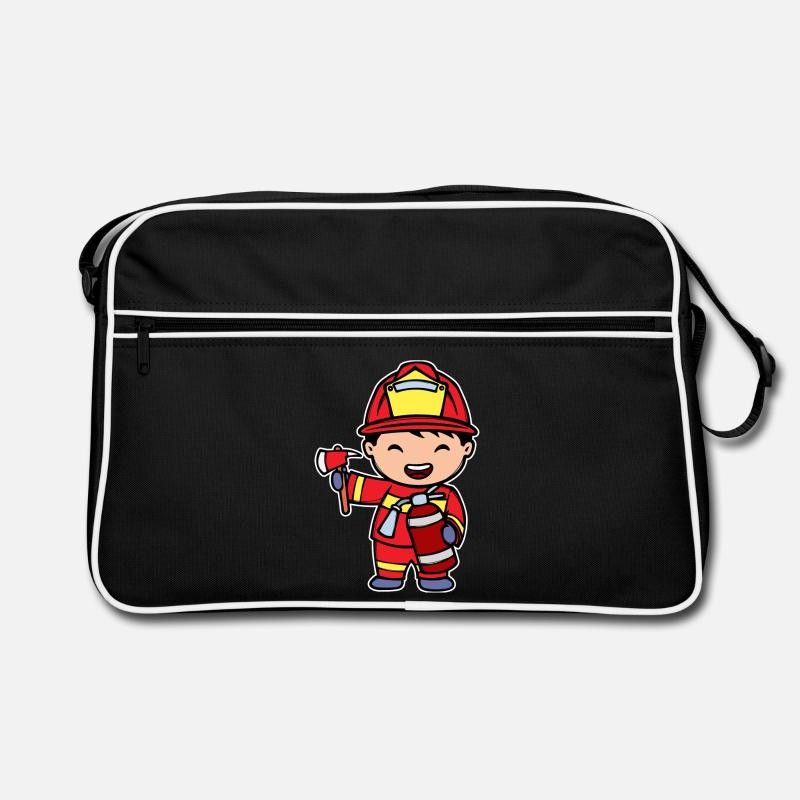 Volunteer fire brigade fire extinguisher firefighter helmet Retro Bag