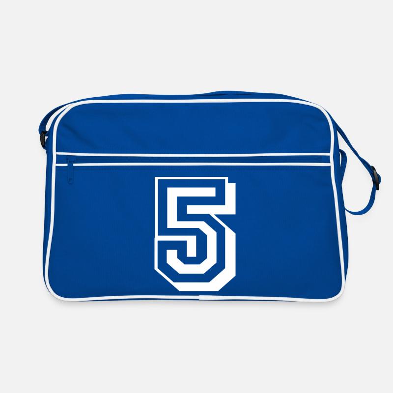 5 Cinq chiffres d’anniversaire blanc Sac Retro