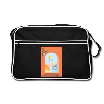 View from the window on holiday - Retro Bag - black/white - Front