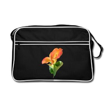 Magie de la Fleur de Calla d’Orange - Sac Retro - noir/blanc - Devant
