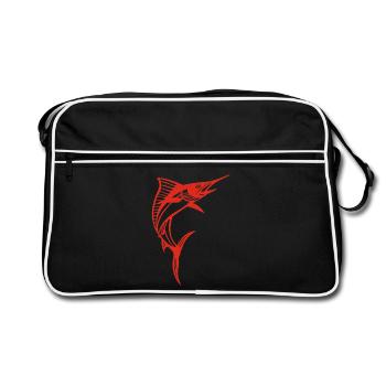 Espadon rouge - Sac Retro - noir/blanc - Devant