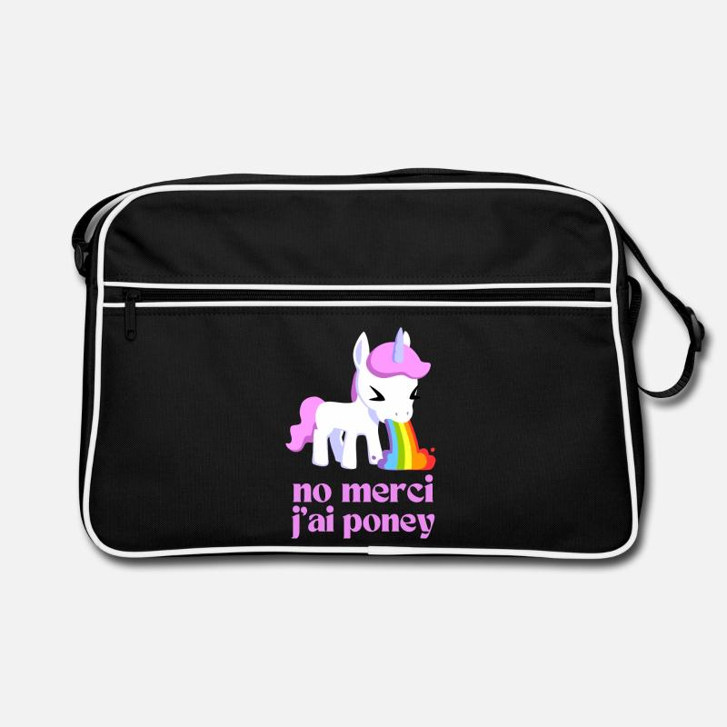 Non merci j'ai poney Sac Retro