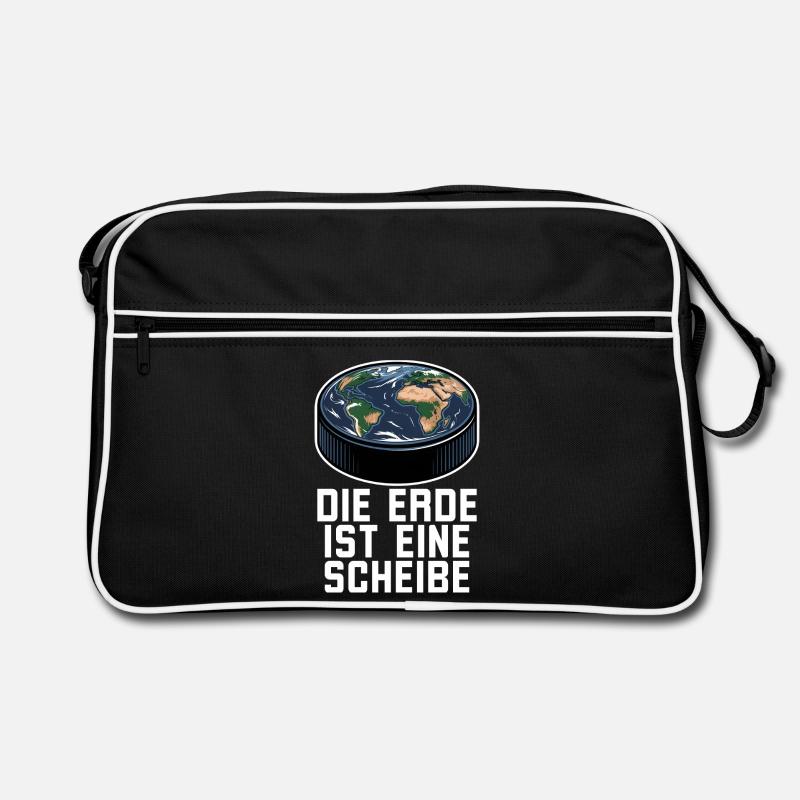 Die Erde Ist Eine Scheibe Eishockey Retro Bag