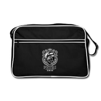 Pêcheur Noël Petri Noël Carpe Cadeau - Sac Retro - noir/blanc - Devant