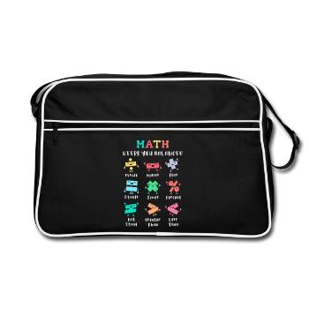 Math keeps you balanced - Retro Bag - black/white - Front