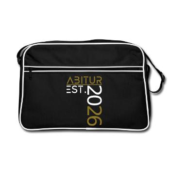 Abitur 2026 - Retro Bag - black/white - Front