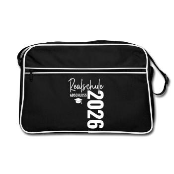 Realschule Graduation - Realschulabschluss 2026 - Retro Bag - black/white - Front