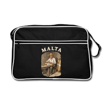 Malta Pyro Fireworks - Retro Bag - black/white - Front