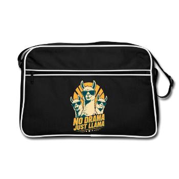 No Problema Llama Horror Rétro Design - Sac Retro - noir/blanc - Devant