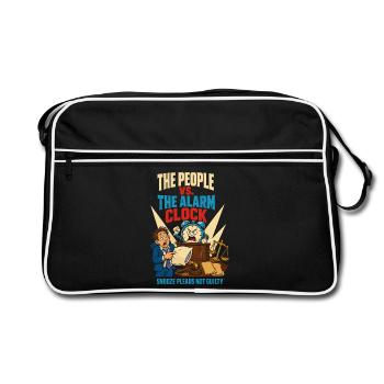 Des gens contre le réveil - Sac Retro - noir/blanc - Devant