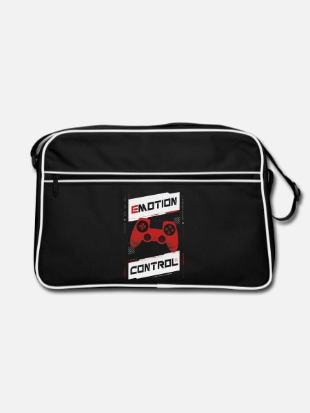eMOTION CONTROL - Retro Tasche - Schwarz/Weiß