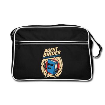 Agent Binder – License to Organize Büro Humor - Retro Tasche - Schwarz/Weiß - Vorne