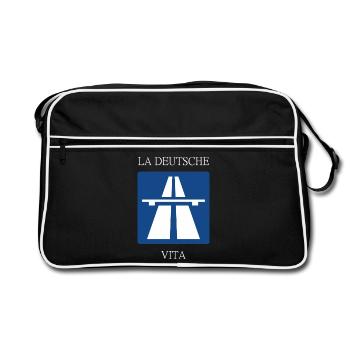 La deutsche Vita - Retro Tasche - Schwarz/Weiß - Vorne