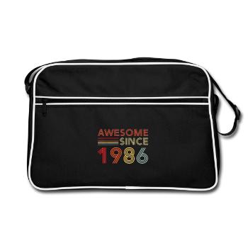 1986 Vintage Anniversaire Rétro Cadeau - Sac Retro - noir/blanc - Devant