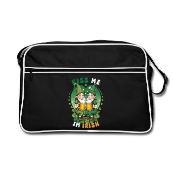 Embrasse-moi, je suis irlandaise - Sac Retro - noir/blanc - Devant