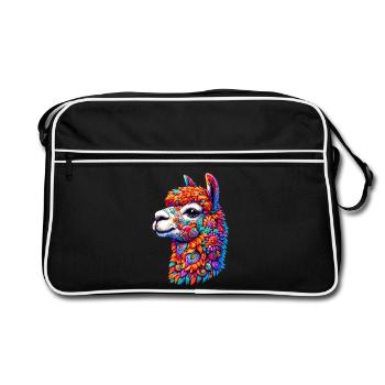 Alpaca - Retro Bag - black/white - Front