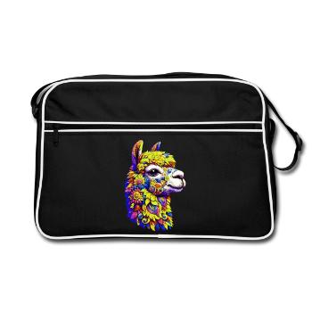 Alpaca - Retro Bag - black/white - Front