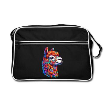 Alpaca - Retro Bag - black/white - Front