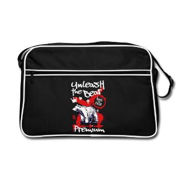 Graffiti Bär Chemise Urban Streetwear Bear - Sac Retro - noir/blanc - Devant