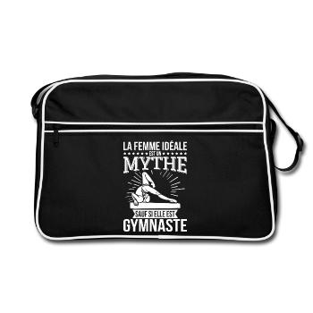 The ideal woman, a myth unless she is a gymnast - Retro Bag - black/white - Front