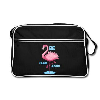 Rose Flamant Rose Sera Flacon - Sac Retro - noir/blanc - Devant