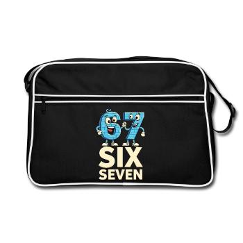 US Flag 67 Memes Six Seven - Sac Retro - noir/blanc - Devant