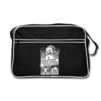 Silence Night Horrorly Night Death - Sac Retro - noir/blanc - Devant