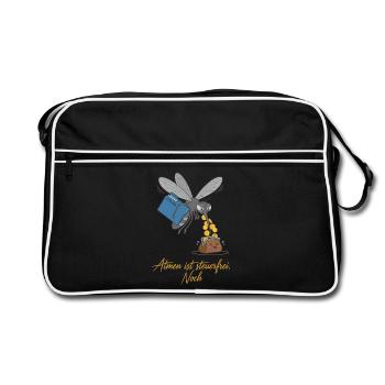 La respiration est exonérée d’impôts. Toujours ! - Sac Retro - noir/blanc - Devant