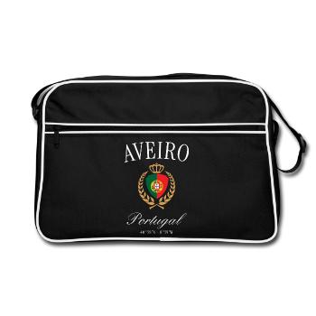 Couronne des armoiries d’Aveiro Portugal – Souvenir de voyage - Sac Retro - noir/blanc - Devant