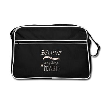 Believe in yourself anything is possible - Sac Retro - noir/blanc - Devant