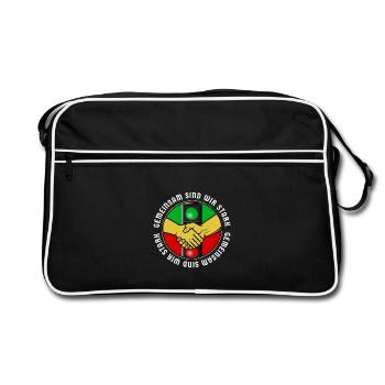 Ensemble, nous sommes forts - Sac Retro - noir/blanc - Devant