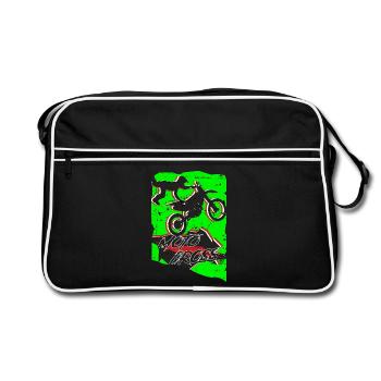 Motocross Stunt - Retro Bag - black/white - Front