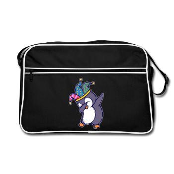 Oiseau de mer Cool Sweet Penguin Animal Drôle d’oiseau - Sac Retro - noir/blanc - Devant