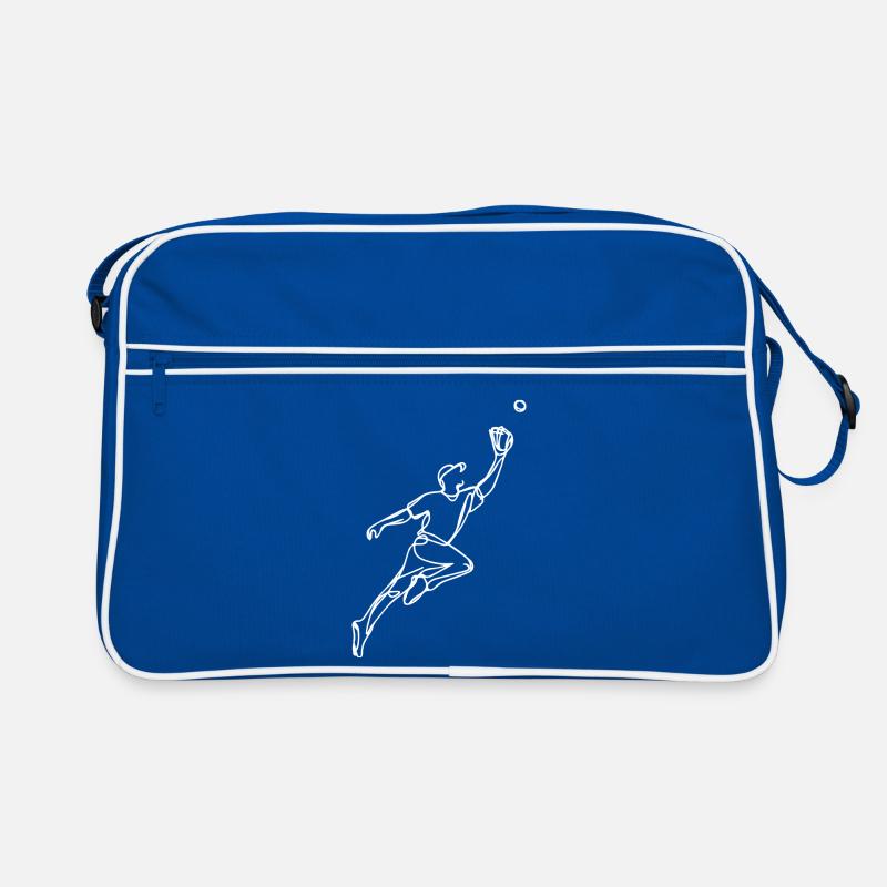 Baseballer Zeichnung Retro Tasche