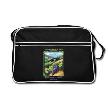 Penchant for alcohol - Retro Bag - black/white - Front