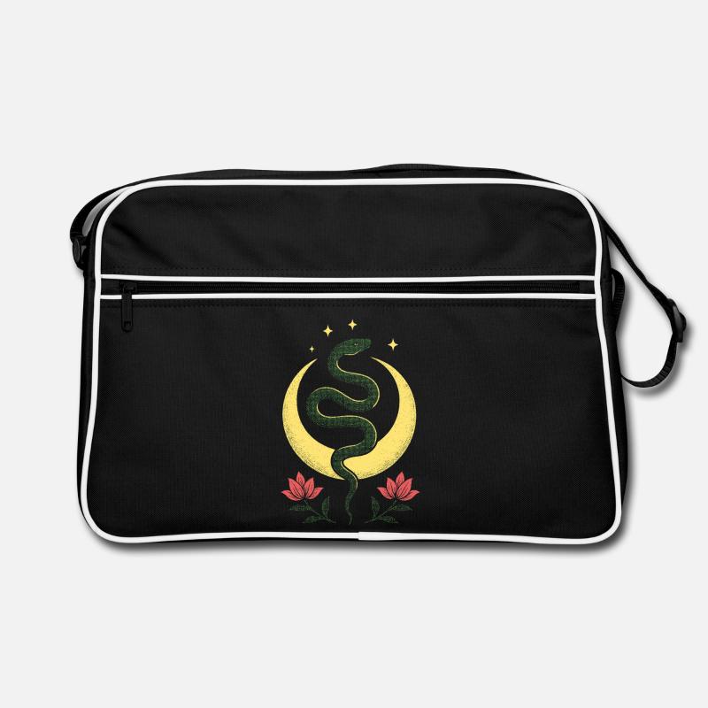 Moonserpent - Retro Tasche - Schwarz/Weiß