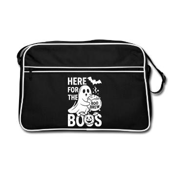 Geist mit Boo Brew Halloween - Retro Tasche - Schwarz/Weiß - Vorne