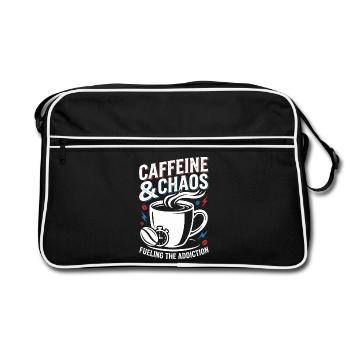 Coffee chaos - Retro Bag - black/white - Front